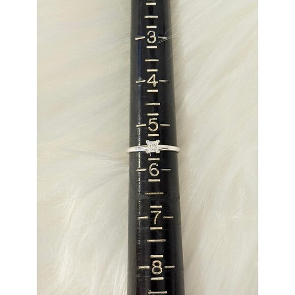 Small Princess Cut 14k Gold Diamond Ring - Picture 12 of 12